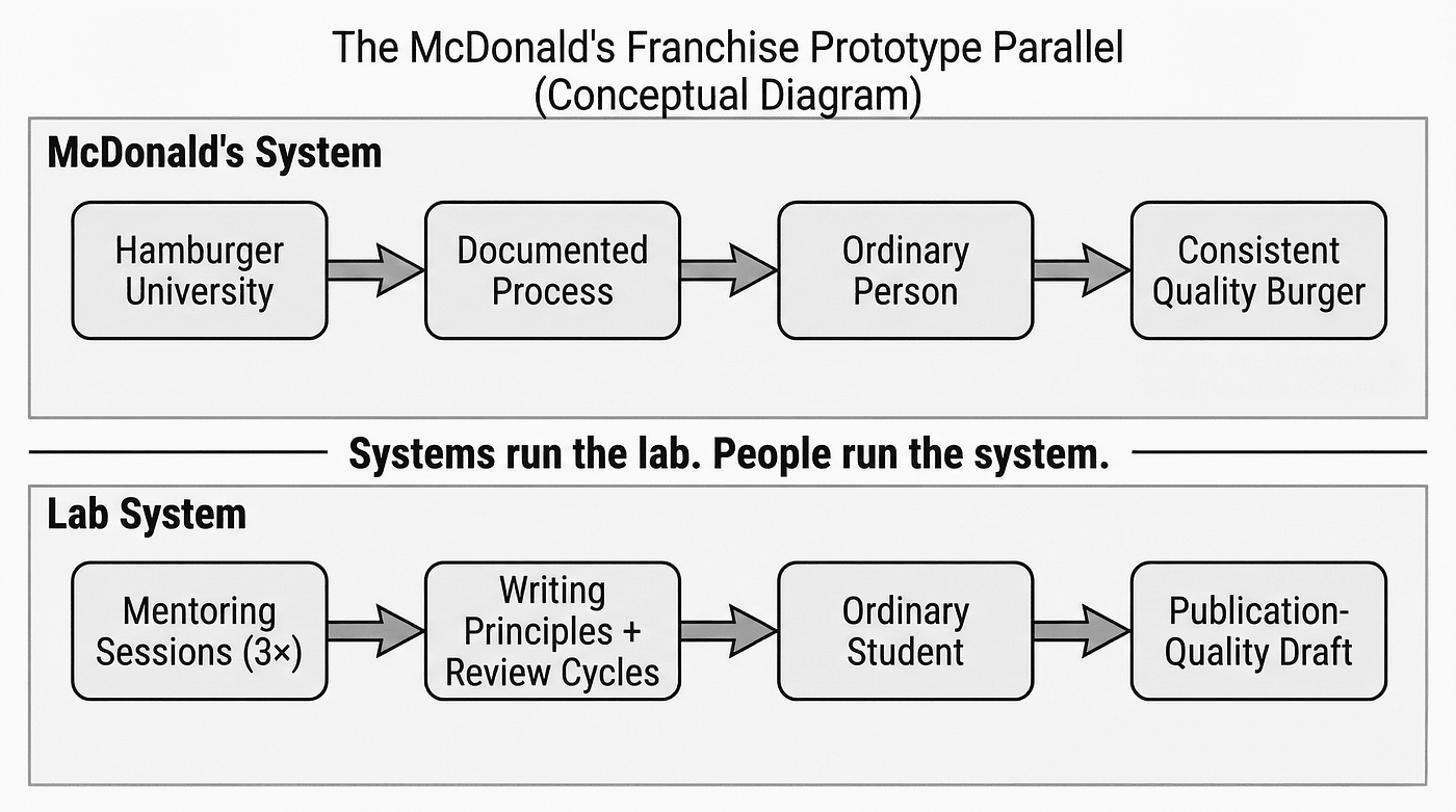 What McDonald’s can teach us about building a lab.