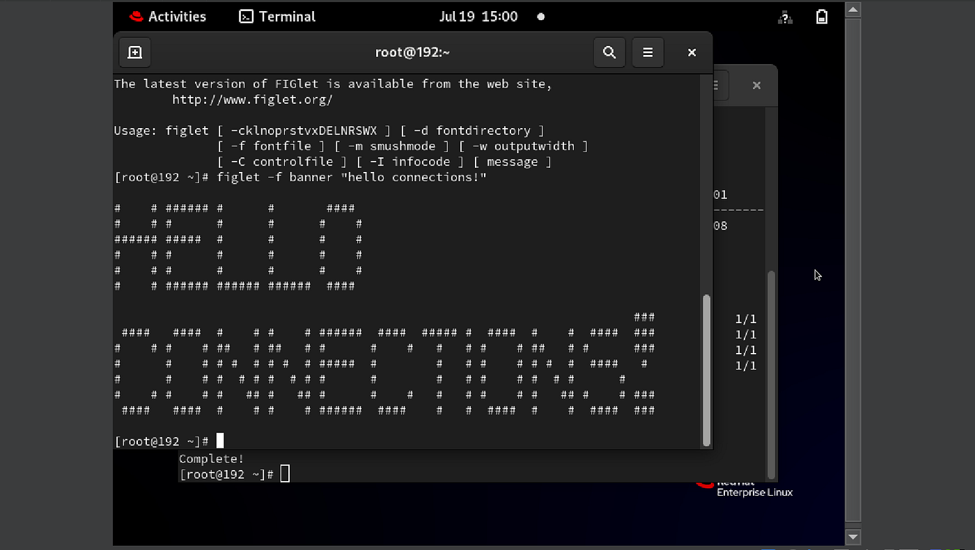 Create Eye-catching ASCII Art on Red Hat Linux Terminal with Figlet
