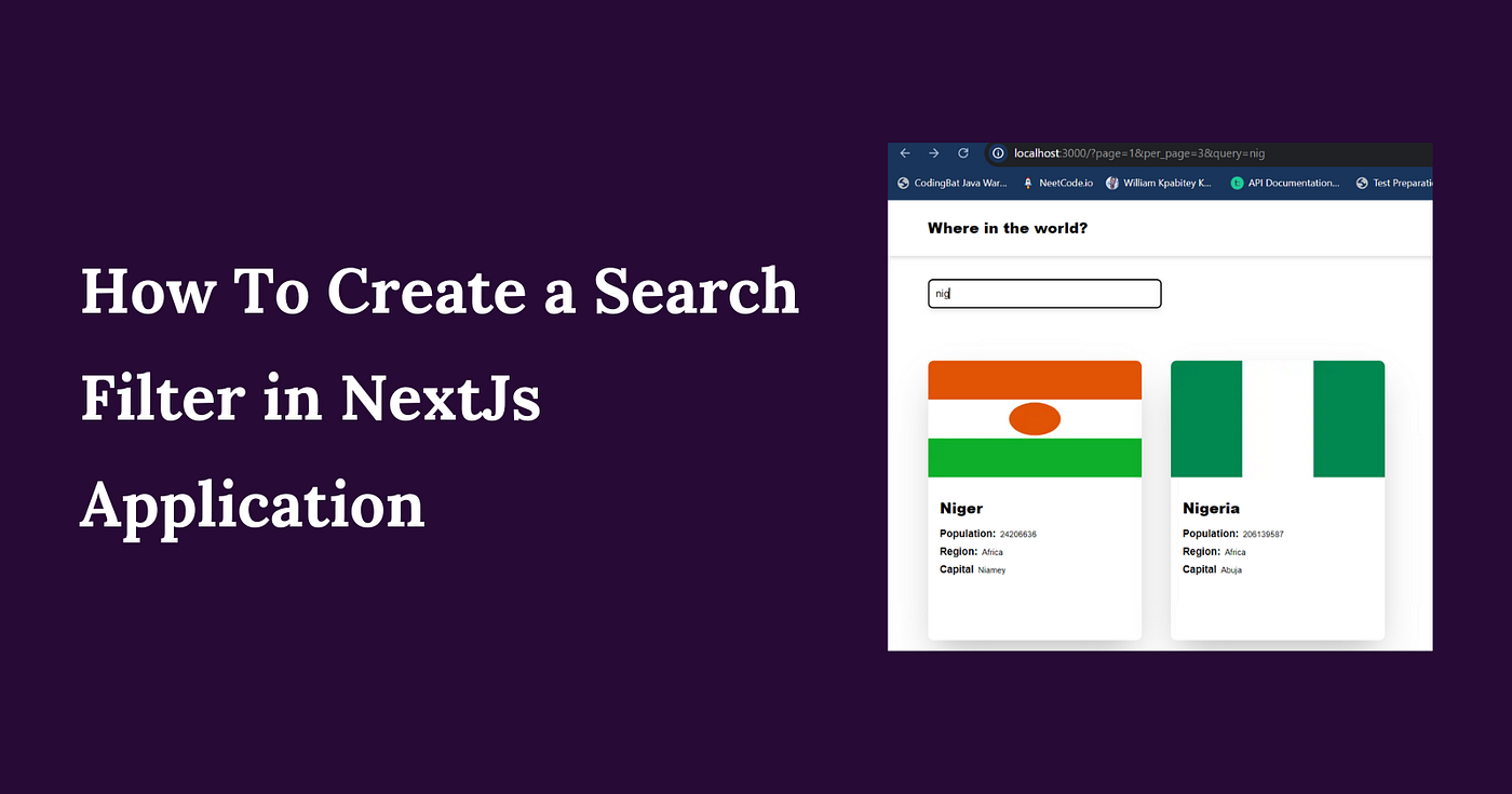 How To Create a Search Filter in Your NextJs Application | by