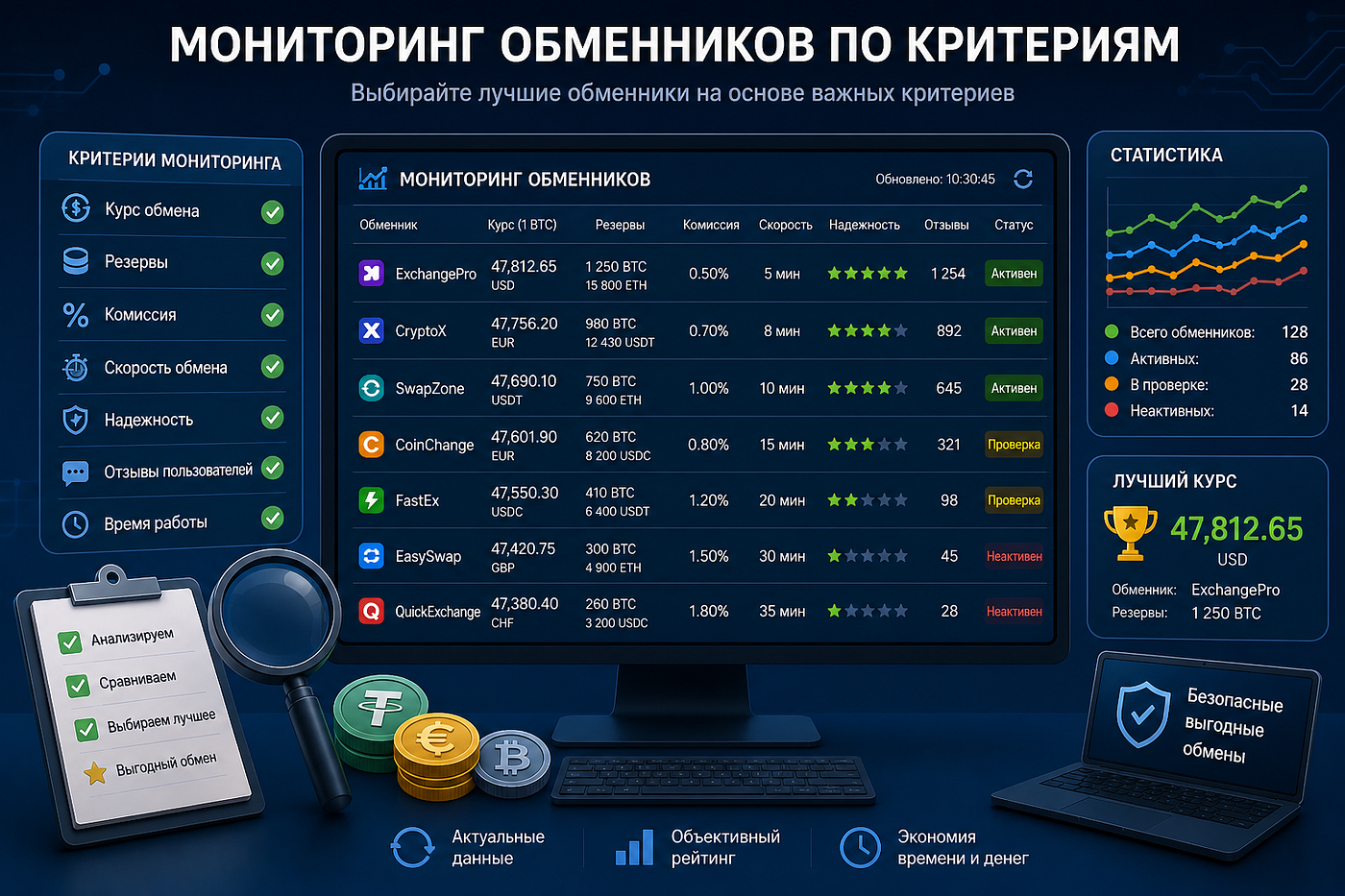 Exchanger monitoring service