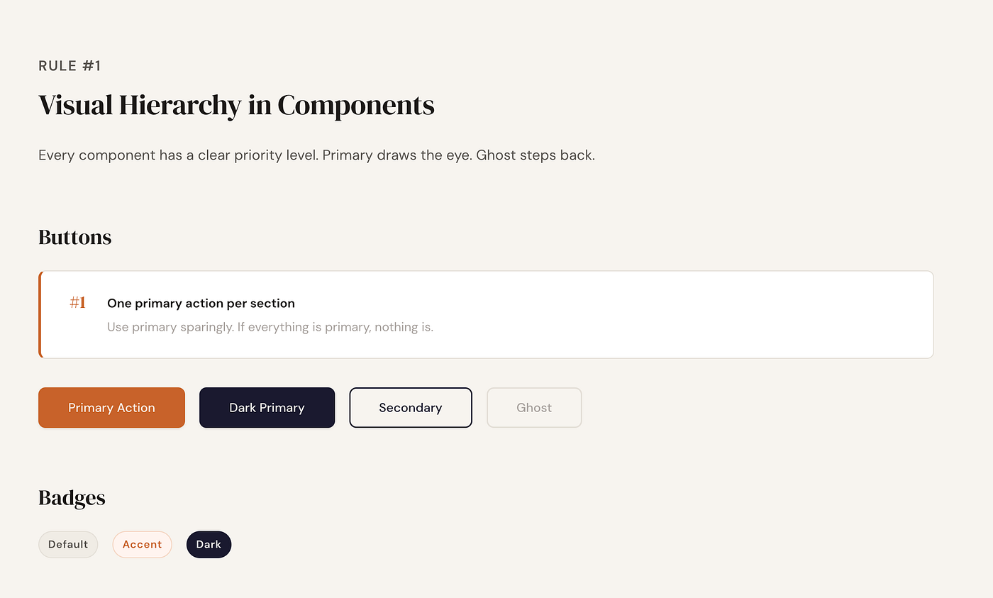 Visual Hierarchy in Components