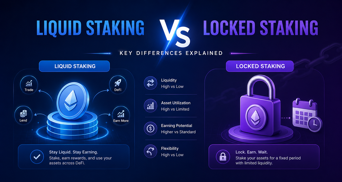 Liquid Staking vs Locked Staking: Key Differences Explained