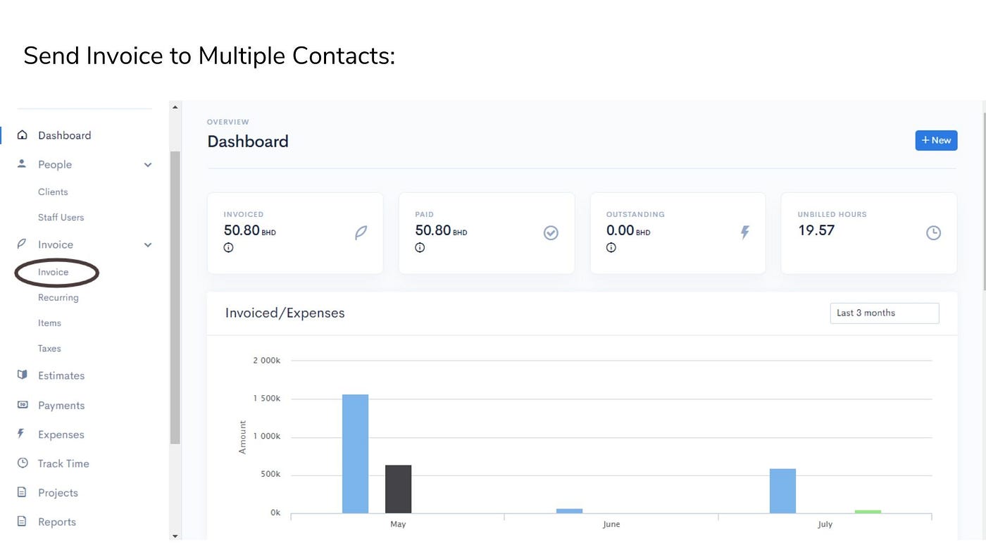 Send Invoice to Multiple Contacts: