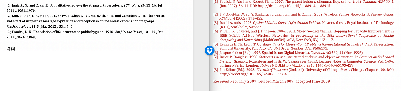 Endnote + ACM Reference Formats