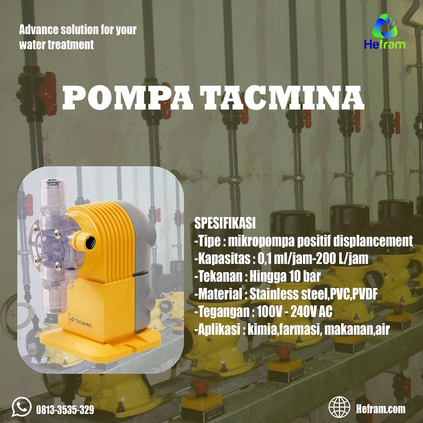 Distributor Dosing Pump Tacmina | 0813–3535–3290
