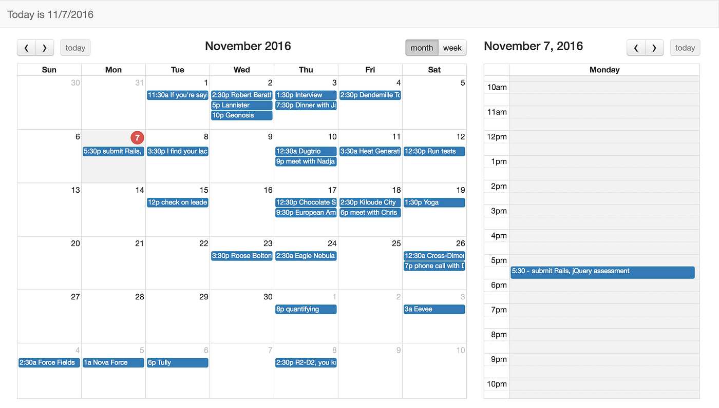 Creating a calendar app using Full Calendar, JavaScript, Bootstrap | by Kailee Gray | Medium