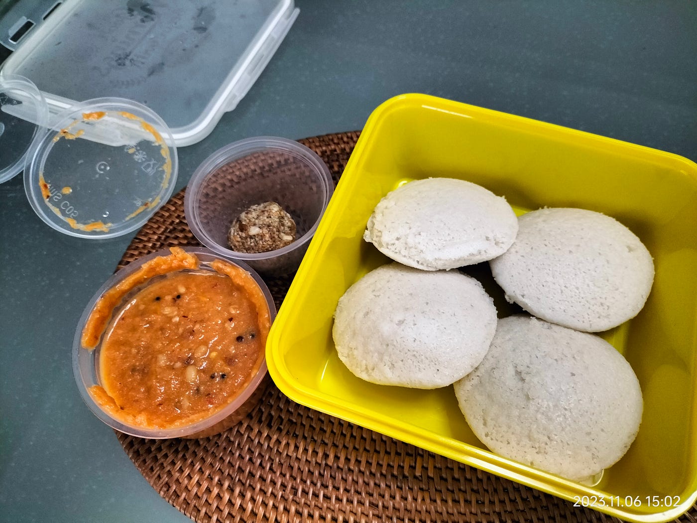 This was possibly my first taste of idli! Made by my friend, Deepa. (Photo credit: Cuifen Pui)