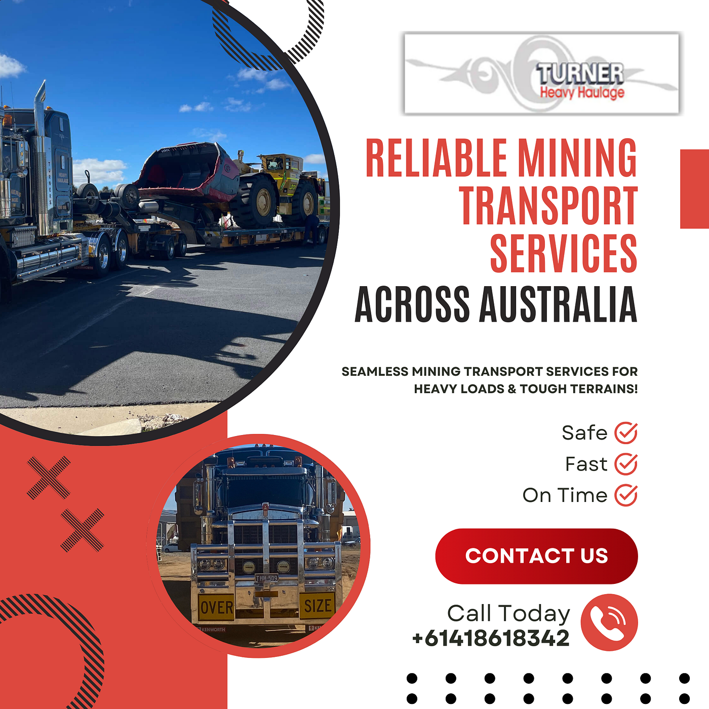 What is the safest way to handle oversized mining transport across remote areas in Australia?