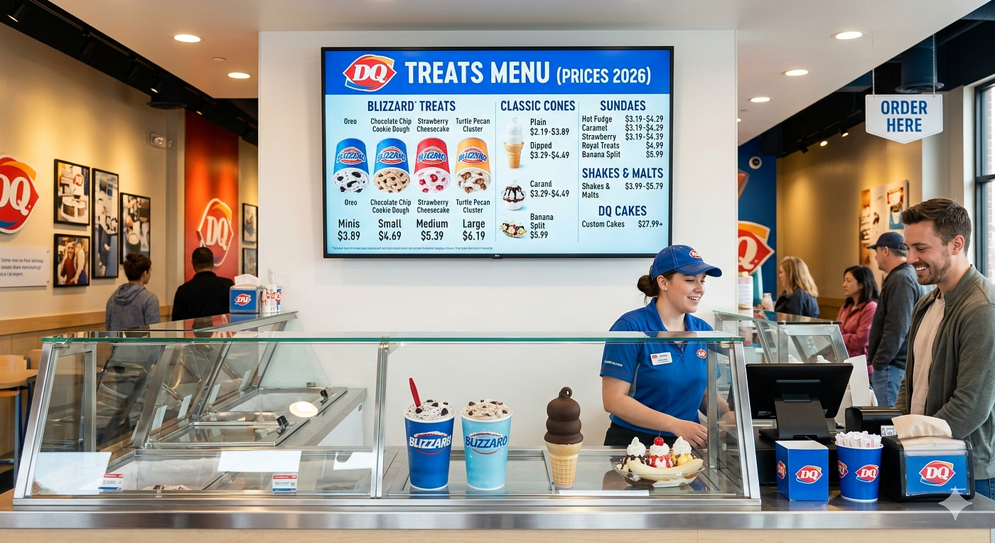 Dairy Queen Treats Menu With Prices 2026