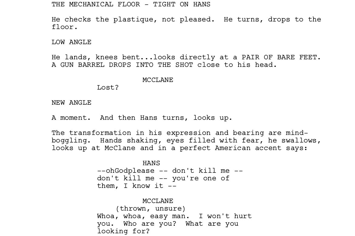 The First Ten Pages: Die Hard (1988) - The Script Lab