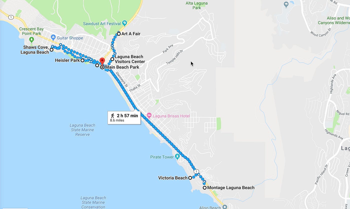 Laguna Beach #Photowalk. Step by step, from Main Beach to the