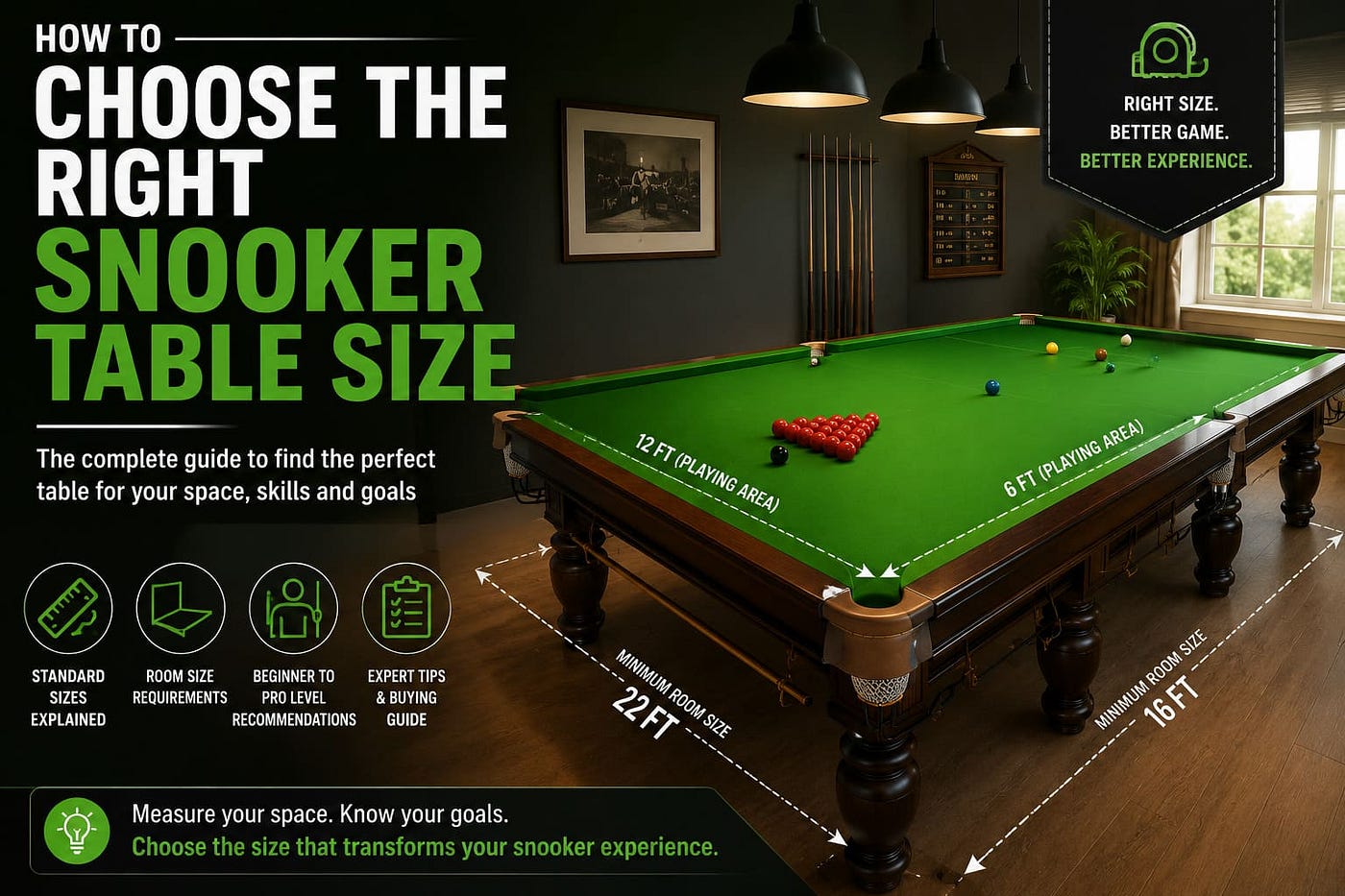 How to Choose the Right Snooker Table Size: A Complete Buyer’s Guide for Every Space and Skill…