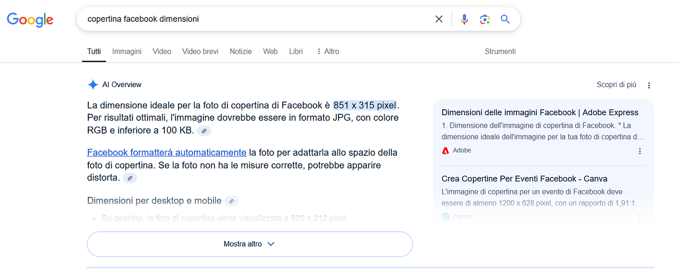 Google AI Overview arriva in Italia