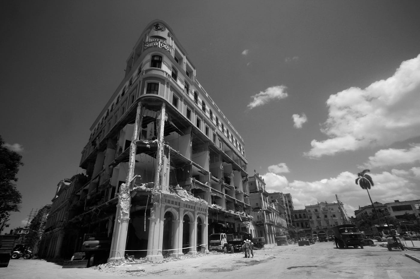 Hotel Saratoga en La Habana tras la explosión del 6 de mayo