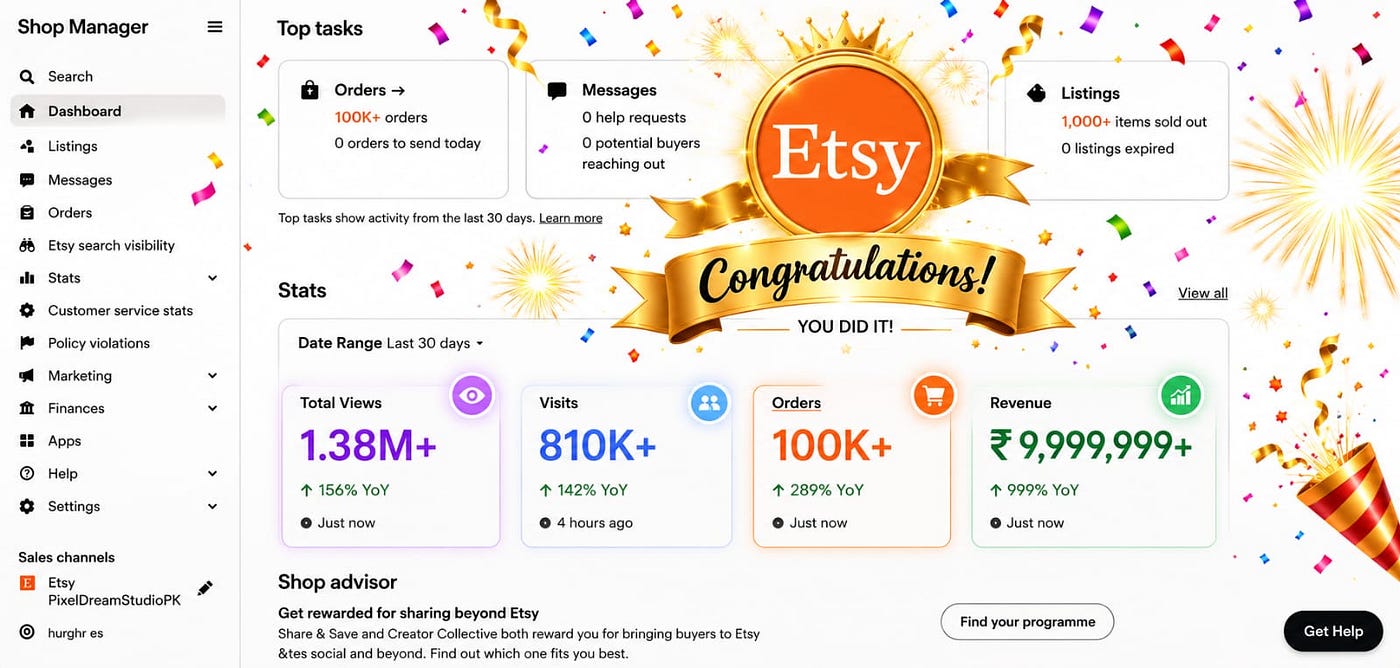 I Started an Etsy Digital Product Business From Pakistan Without Quitting My Full-Time Job.