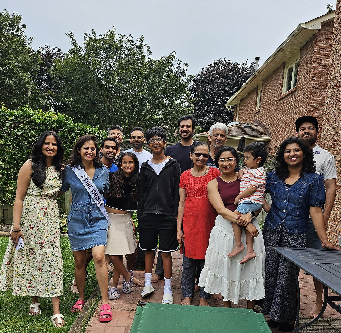 Photo of the family at the birthday party clicked by the author