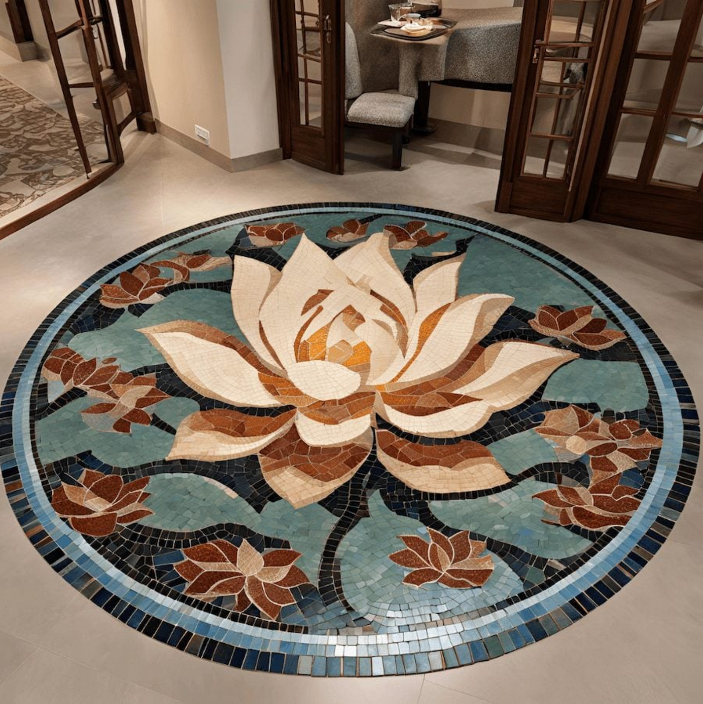 Flowers_Mosaic_Artworks - Floral_Mosaic_Design - Flowers_Mosaic_Art