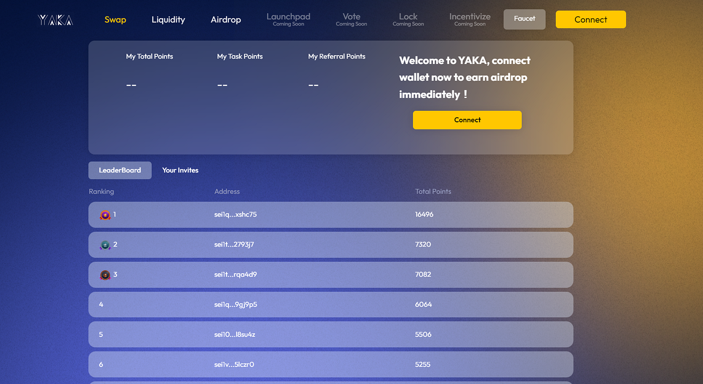 Sei NetworkのメインDEXとして期待のYAKA Finance | by KEN KEN | Medium