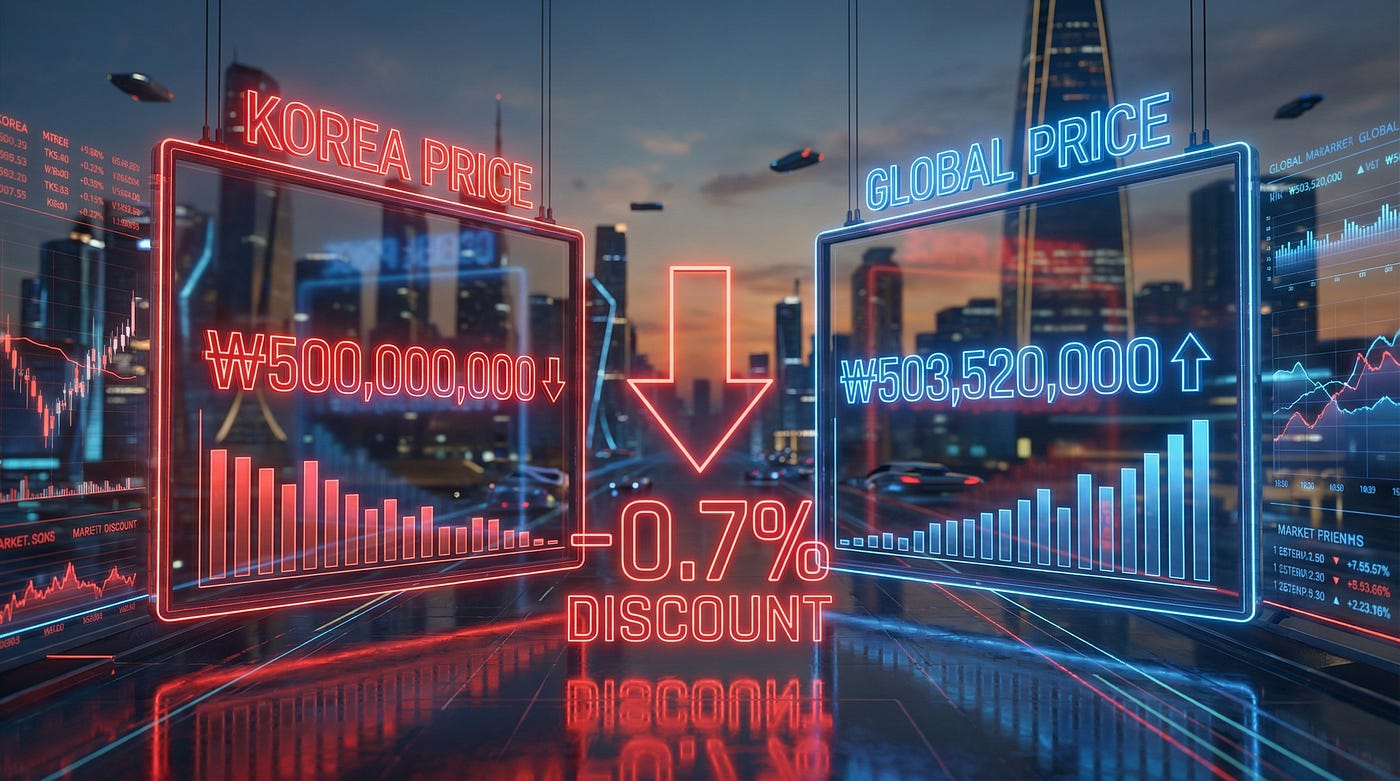 “The Kimchi Premium is Over”… The Korean Crypto Market is Now Cheaper Than Overseas.
