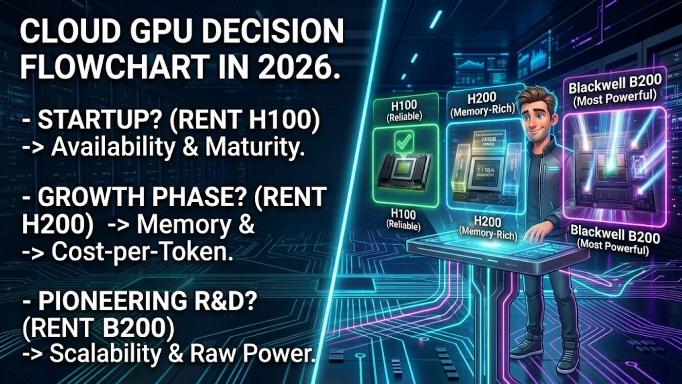 H100 VS H200 VS Blackwell B200 — Which Cloud GPU To Actually Rent In 2026?