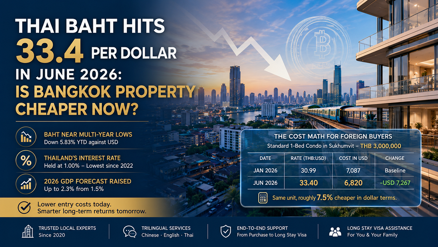 The Thai Baht Just Hit a 14-Month Low. Here’s What It Actually Means for Property Buyers.