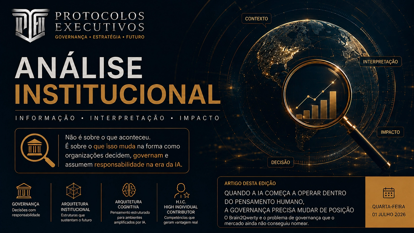 Quando a IA Começa a Operar Dentro do Pensamento Humano, a Governança Precisa Mudar de Posição