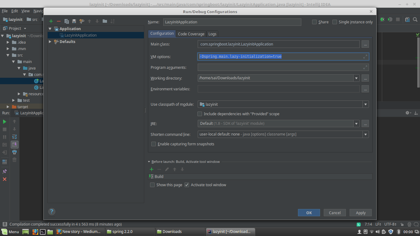 Spring Boot 2.2.0 Quicker startup times with Lazy Initialization