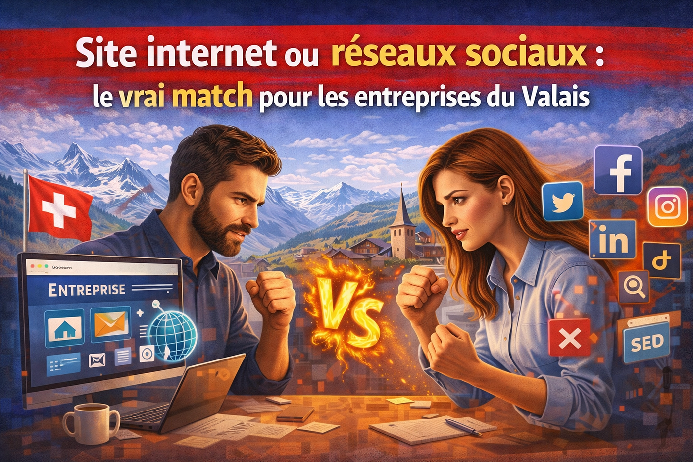 Site internet ou réseaux sociaux : le vrai match pour les entreprises du Valais