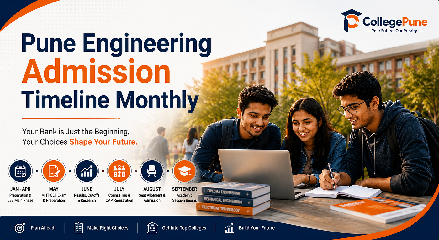 Pune Engineering College Application Timeline Monthly