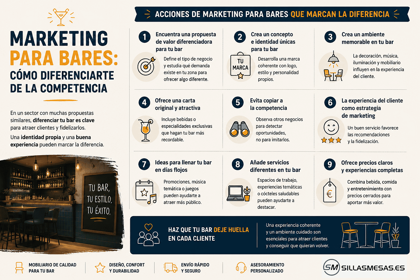 Cómo destacar cuando todos los bares parecen iguales