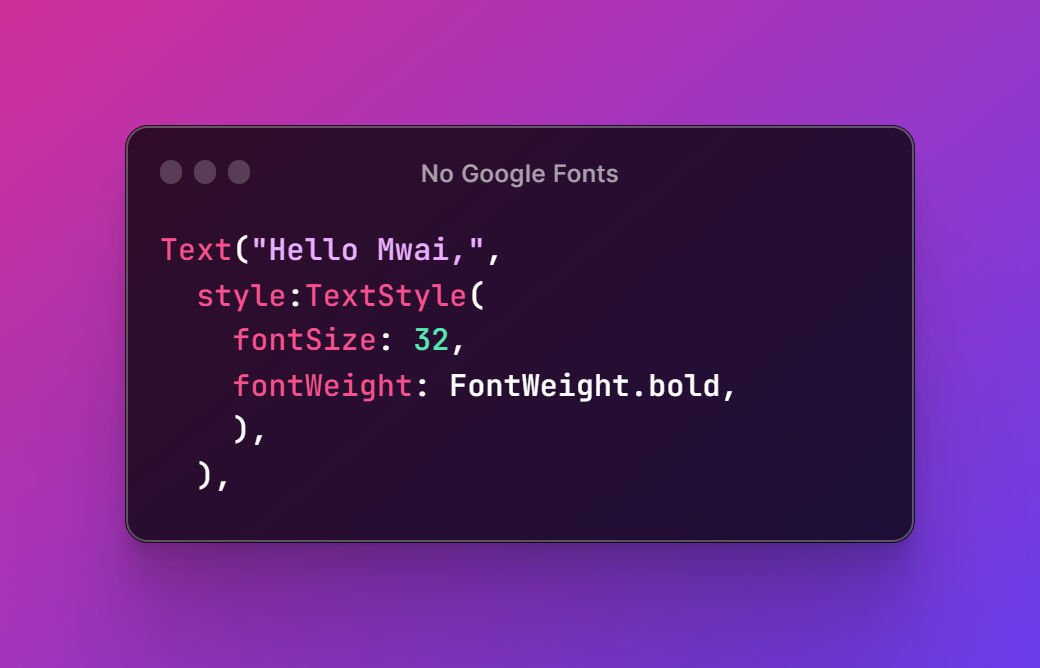 Two Simple Ways to Use Google Fonts In Your Flutter App | by Mwai | Medium