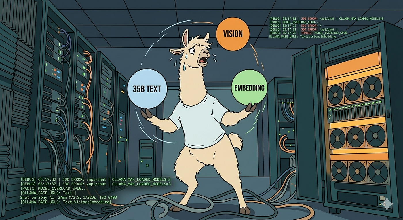 One Ollama Is Not Enough: Multi-Instance Ollama + Open WebUI Gateway for Text and Vision Models