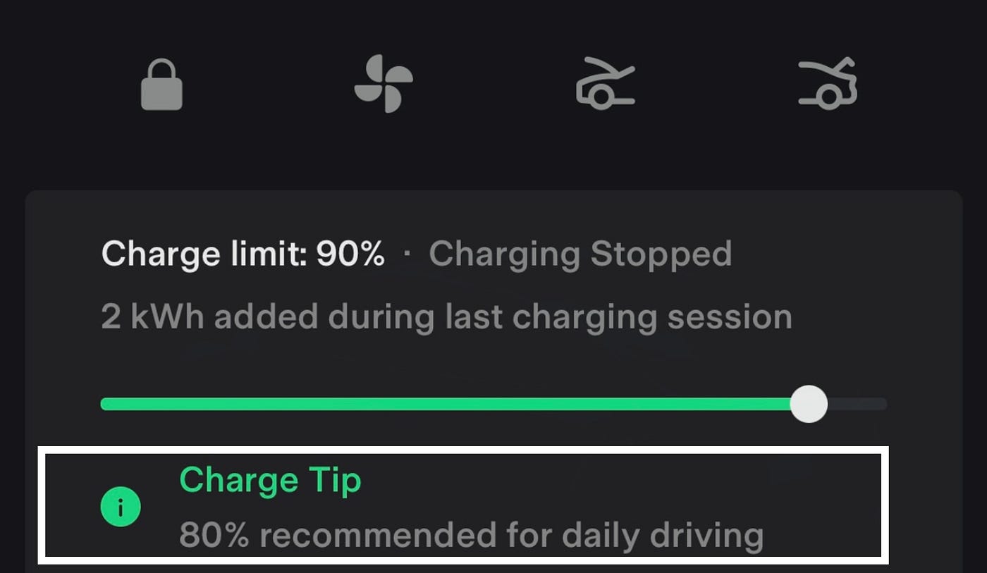 Why does Tesla recommend 80% charging for NCM batteries?