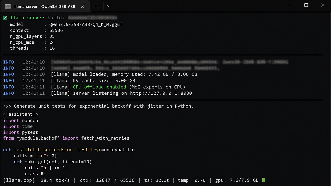 38 tok/s at 12k context. Not a 4090. Good enough | Kuldeepsinh Jadeja