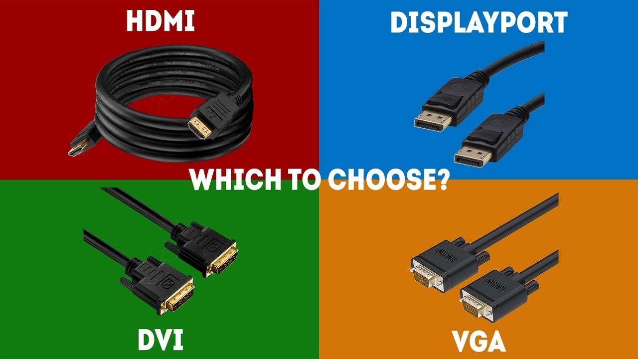 HDMI versus DisplayPort versus DVI versus VGA: A Complete Correlation | by  Digital_tehnology | Medium