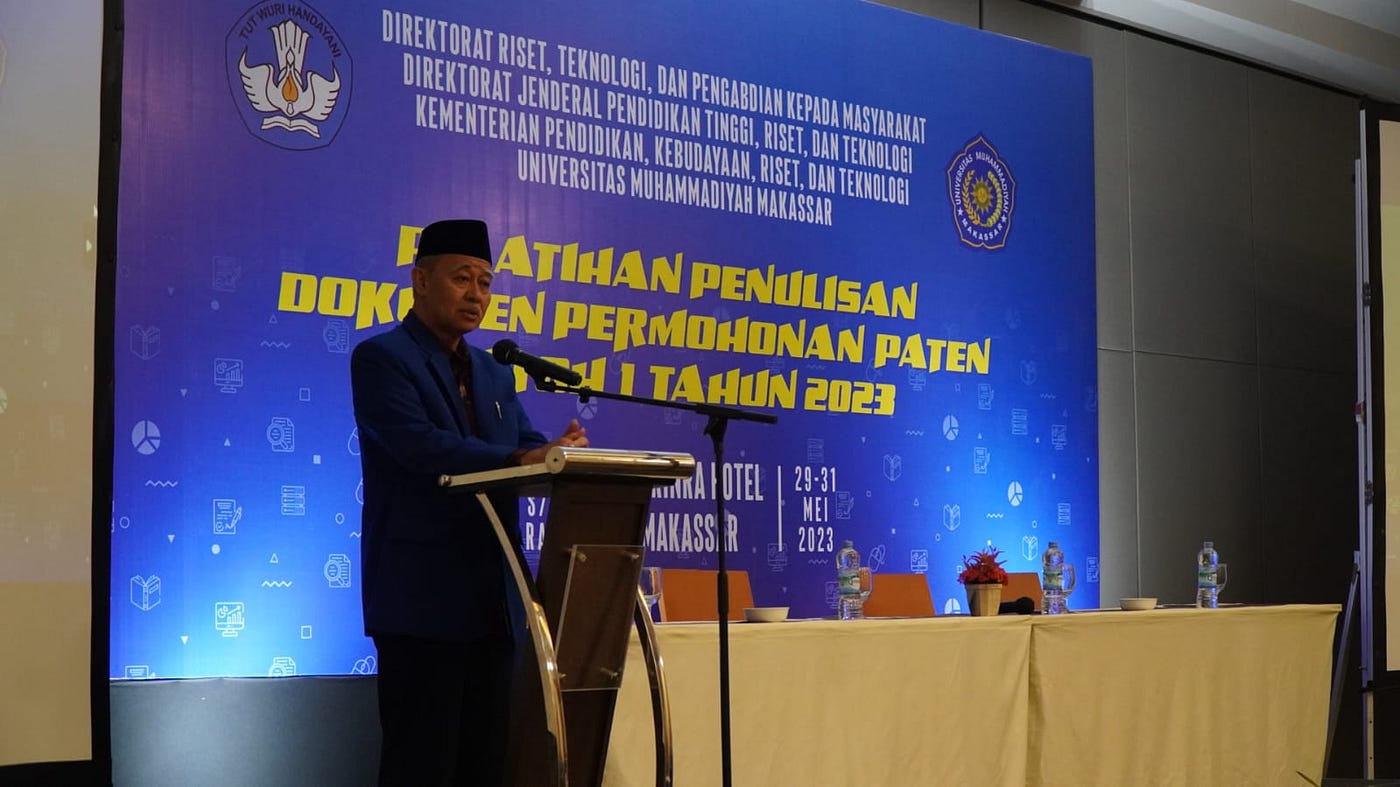 Rektor Unismuh Buka Pelatihan Penulisan Dokumen Paten, 25 PTN/PTS se-Indonesia Jadi Peserta
