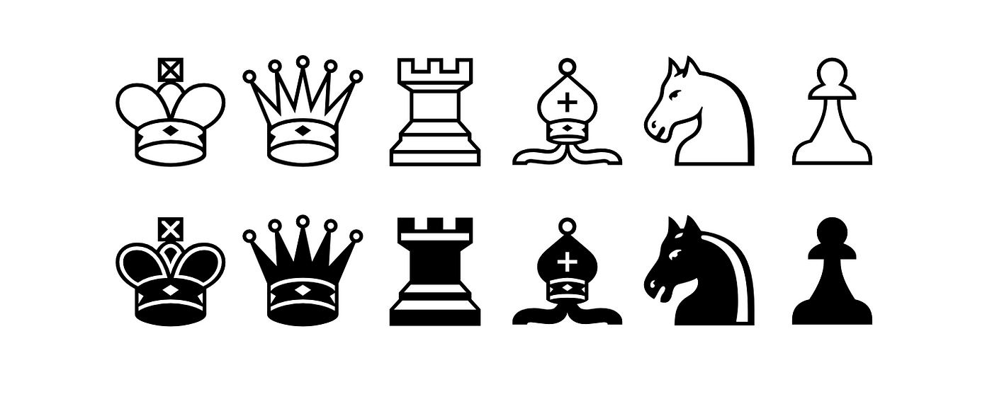 Designing chess icons. Modern icons for a 1400 year old game, by Gyan  Lakhwani