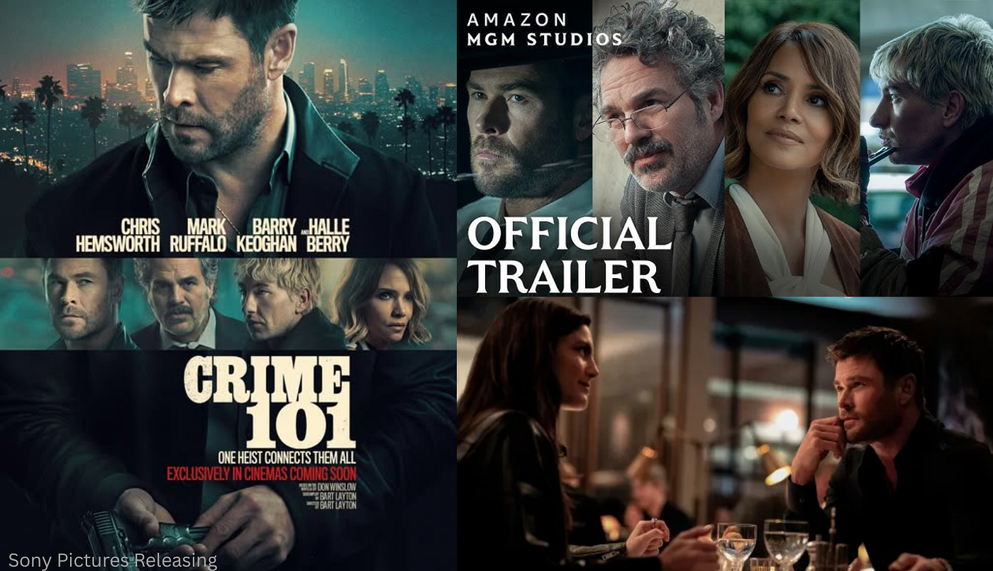 Crime 101 (2026) TRAILER REVIEW: Chris Hemsworth, Mark Ruffalo, Barry Keoghan, Halle Berry, Monica…