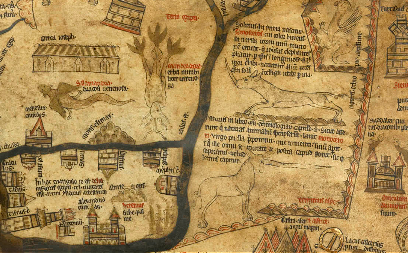 Mapa Mundi contemplating the three countries depicted in this work