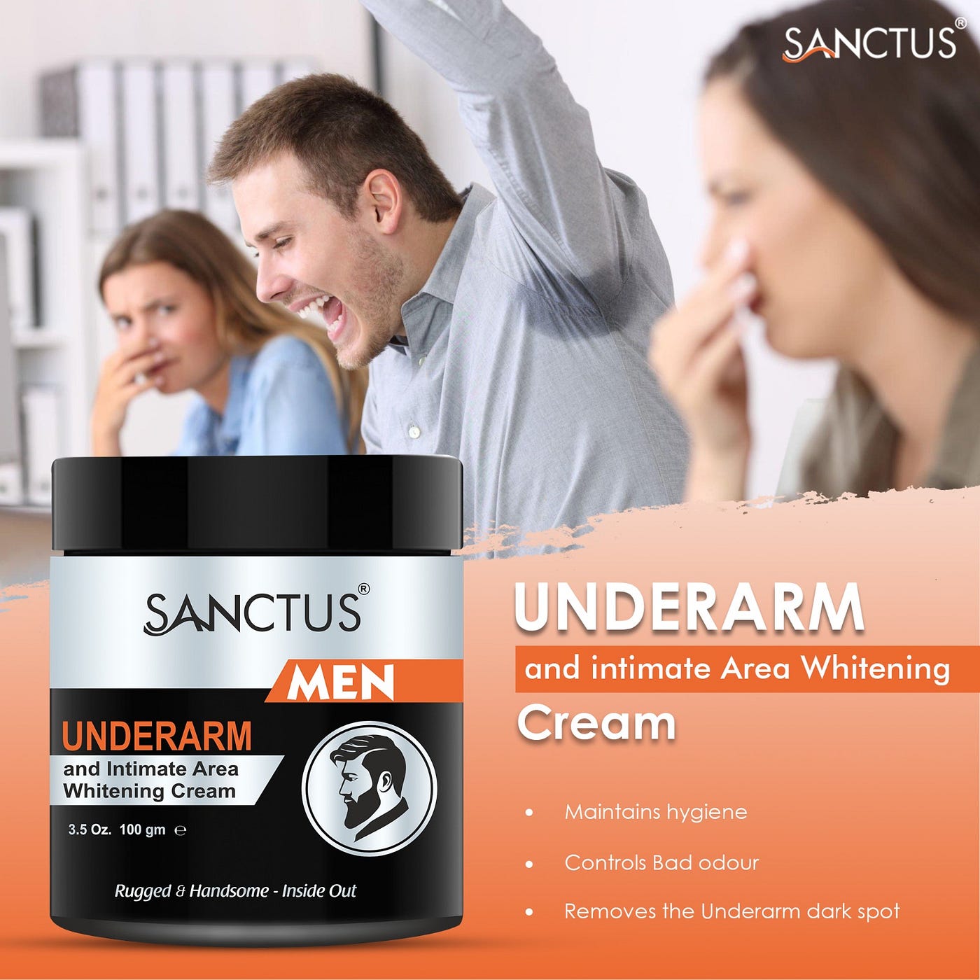 Underarm And Intimate Area Whitening Cream - Sanctus Ecovani - Medium