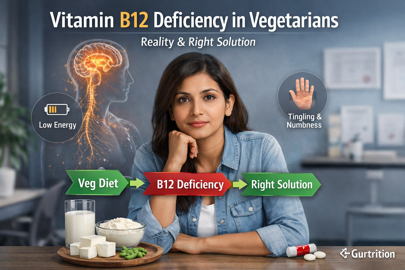 Veg Diet Follow Karne Walon Mein B12 Deficiency: Reality & Right Solution
