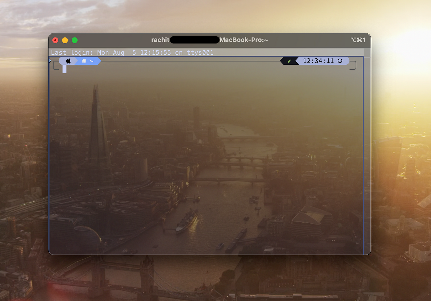 iTerm2 Customized Terminal using powerlevel10k on MacOS.