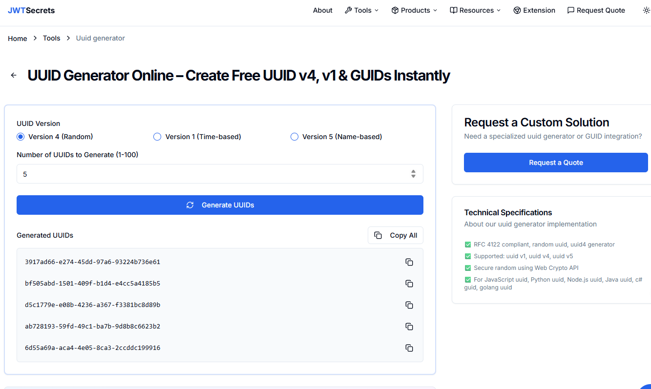 Generate UUIDs with Ease: A Deep Dive into jwtsecrets UUID Generator | by  Girff | Medium