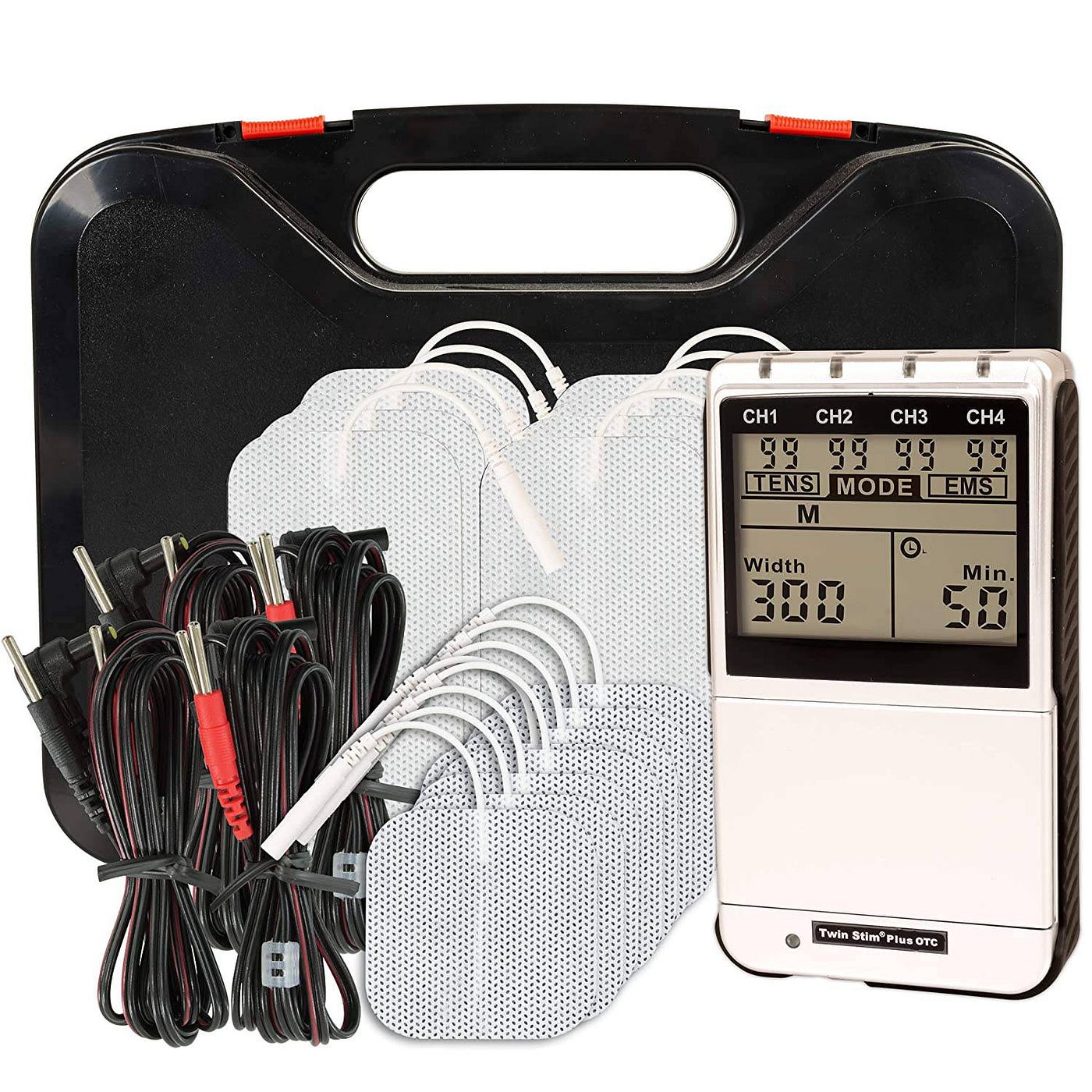 Deluxe TENS Unit and Accessories. EMS Muscle Stimulator Machine, Muscle  Growth & Electric Stimulator for Physical Therapy. TENS Device for Back  Pain