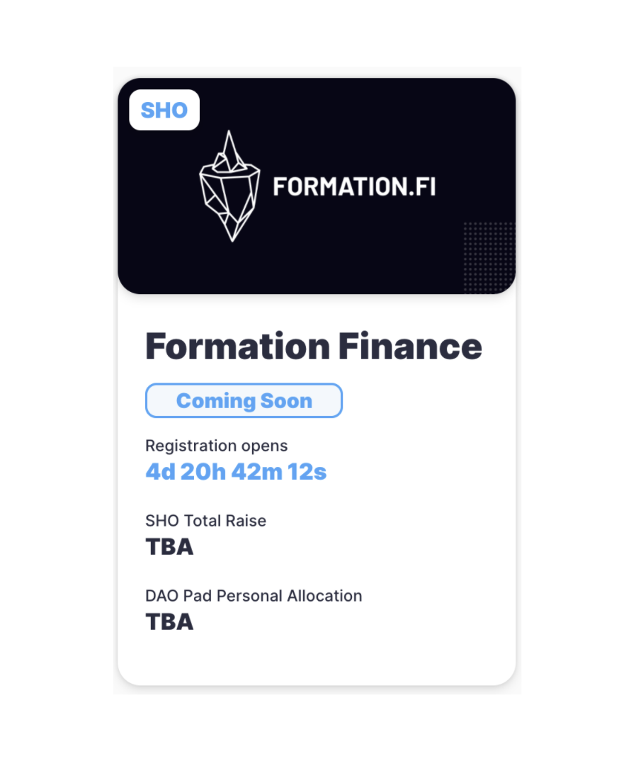 Formation Fi Official SHO on DAO Maker JUNE 7TH | by Formation.Fi | Medium