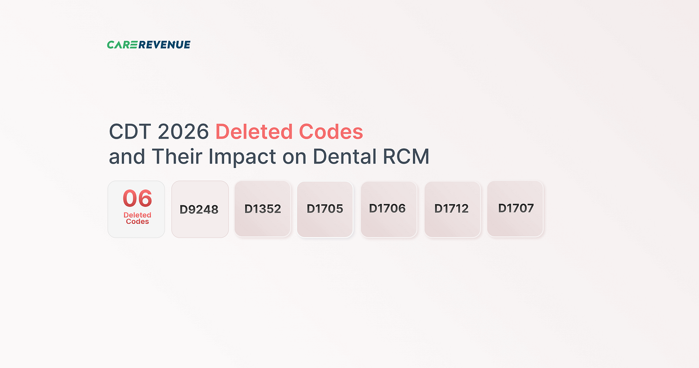 CDT 2026 Deleted Codes and Their Impact on Dental RCM