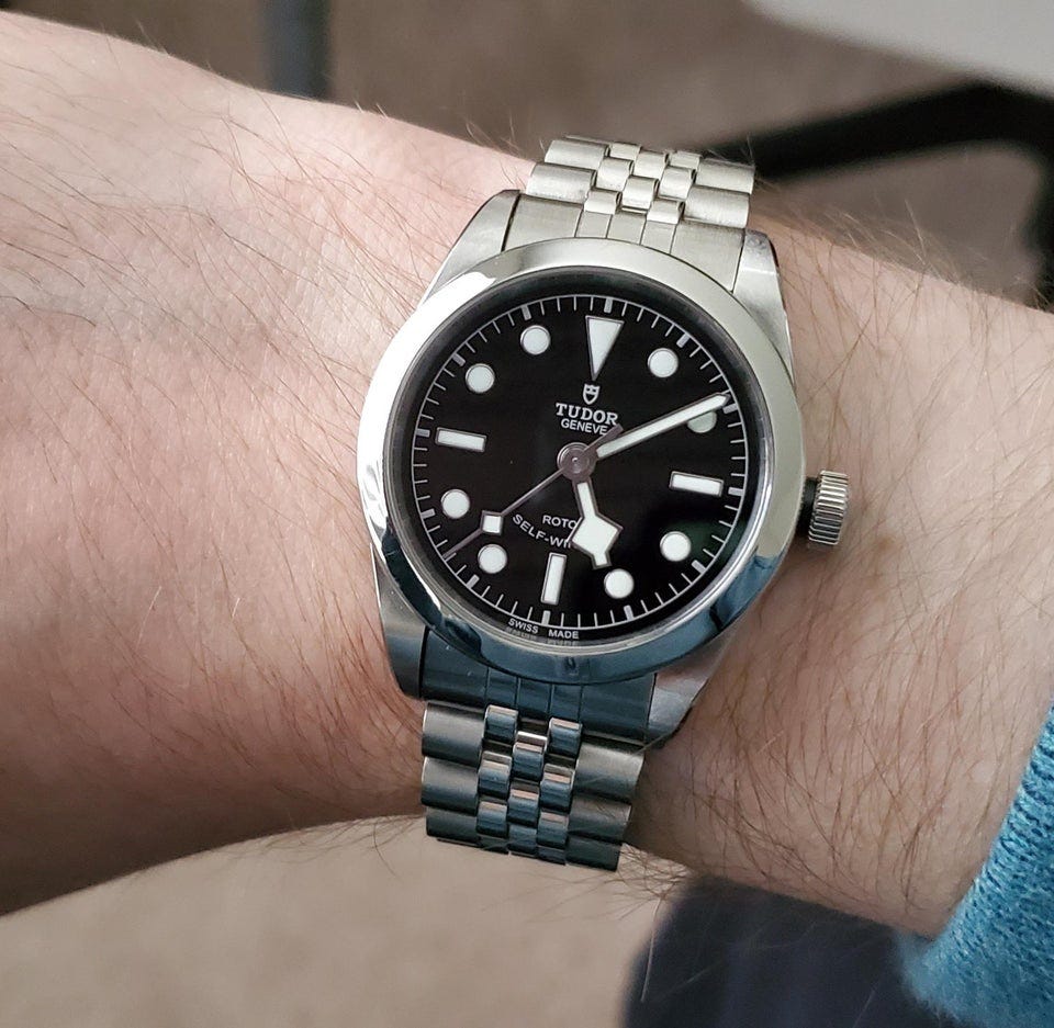 Tudor black bay outlet 36 wrist shot