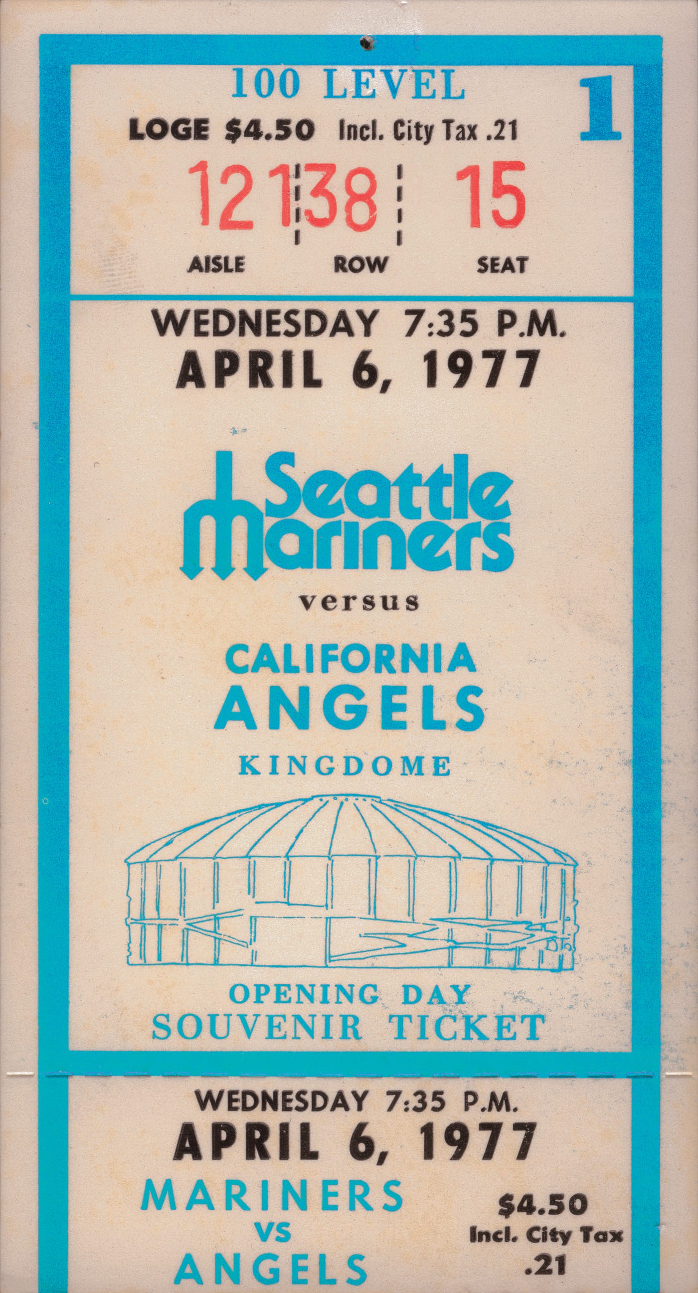 1977 Seattle Mariners Kingdome Art - Row One Brand