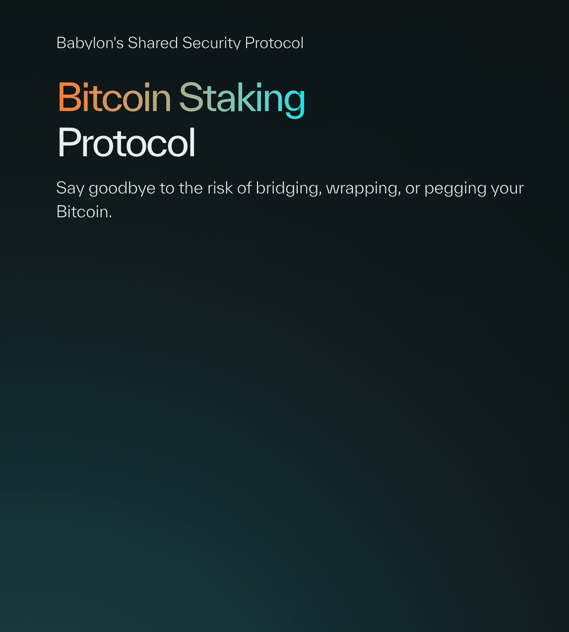 The first ever Bitcoin staking protocol — Safe, Non-custodial, open to all.  | by SG-1 | Medium